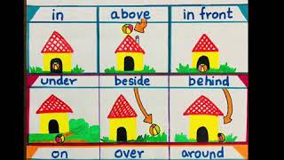 DIY  worksheets on prepositions for Pre-k, nursery, LKG, UKG, Kindergarten.