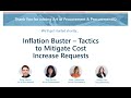 Webinar: Inflation Buster – Tactics to Mitigate Cost Increase Requests