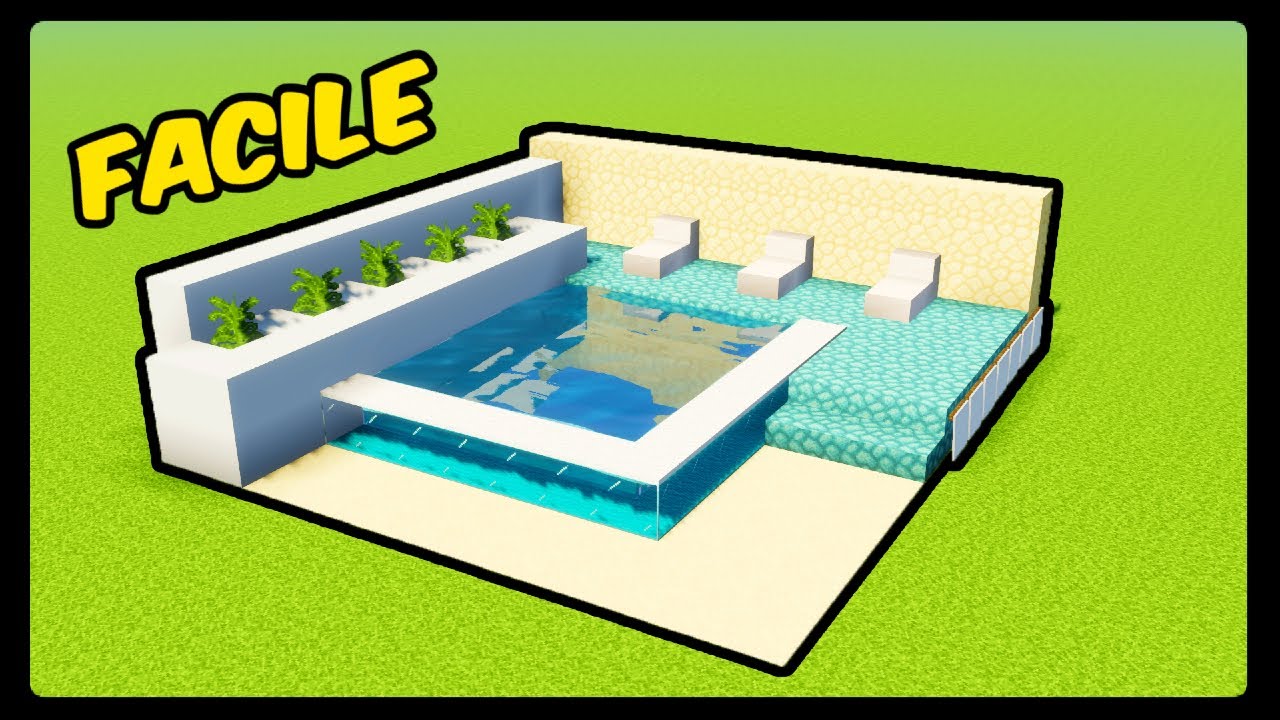 TUTO PISCINE MODERNE FACILE A FAIRE | MINECRAFT - YouTube