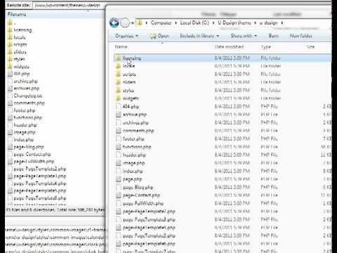 Updating the theme with FTP client (overwriting theme files).