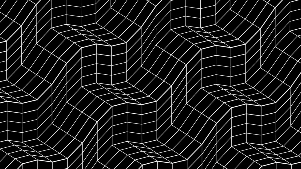 Low Poly Sine Wave Tessellation | 4k | 60fps | No Watermark