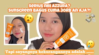Semurah ini! Udah gada alasan buat ga pake sunscreen! Azzura diamond bright sunscreen spf 50 PA    