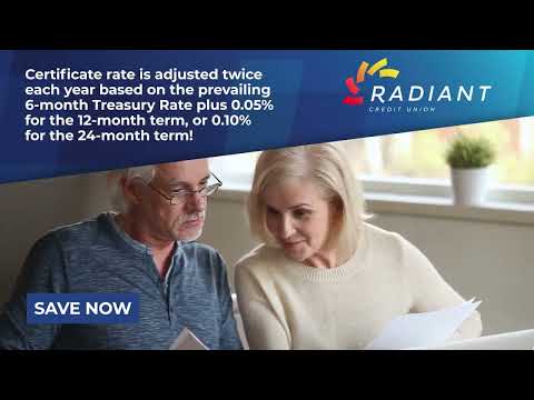 Radiant Credit Union Adjustable Rate Certificate