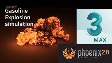 Phoenix Fd for 3ds Max | Gasoline Explosion | 3ds max blast simulation