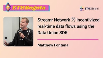 Streamr Network 🛠 Incentivized real-time data flows using the Data Union SDK - Matthew Fontana