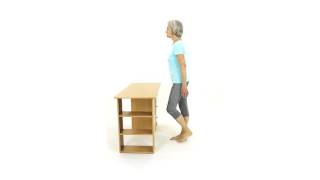 Falls Prevention: Leg lift Backwards Standing  Unsupported