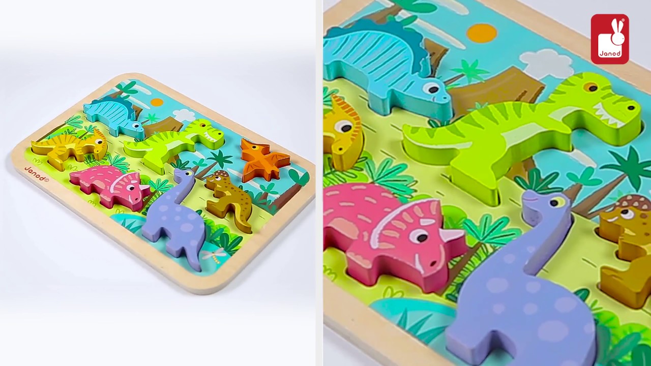 puzzle dinosaure janod