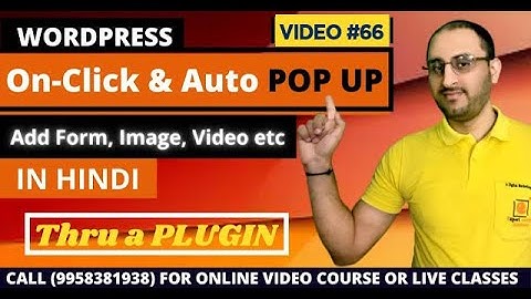 How To Add Pop Up in Wordpress Website - Wordpress Popup Plugin | Video #66