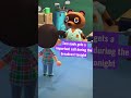 Tom nook gets a important call during the  broadcast tonight #animalcrossing #gaming #shorts