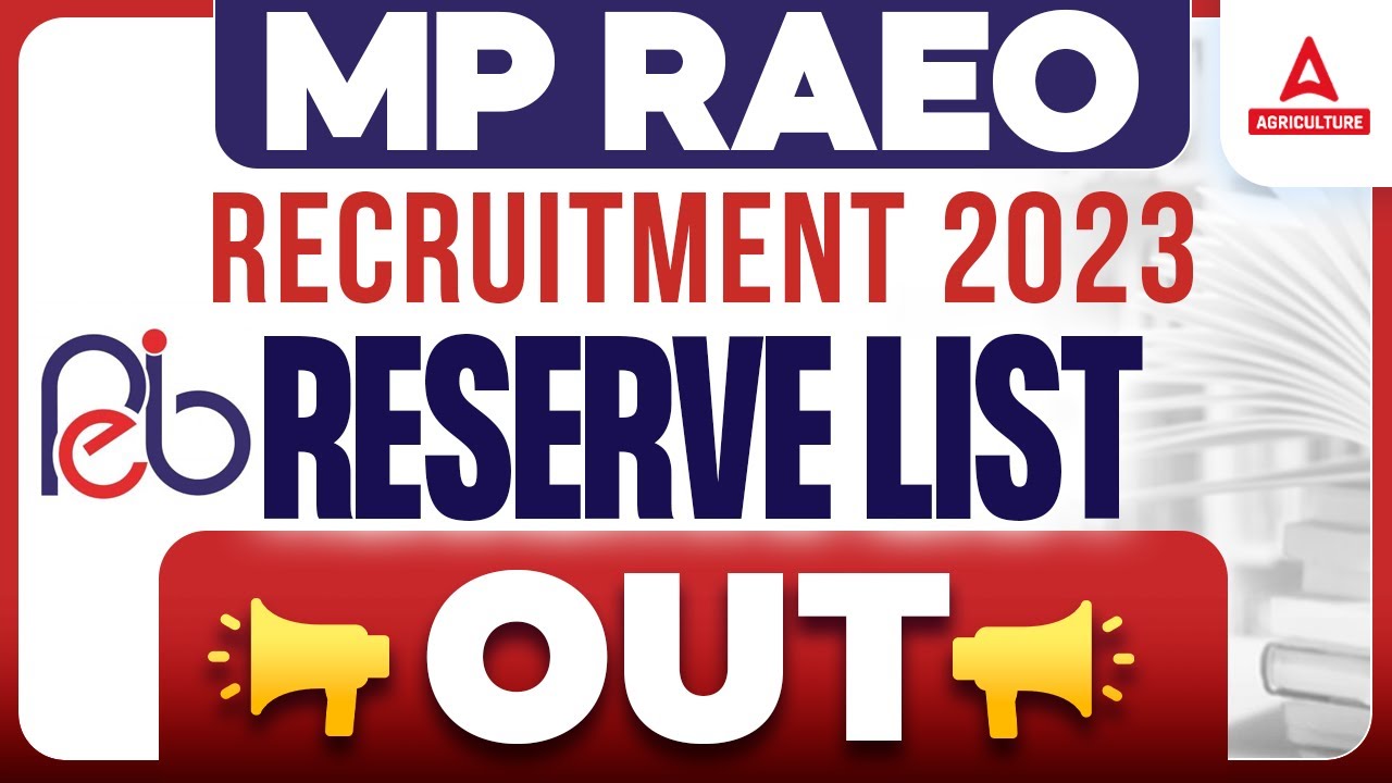 MP RAEO Waiting List 2024 Out | MP RAEO Reserve List 2024 | Full ...