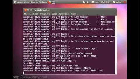Usare irc tramite telnet