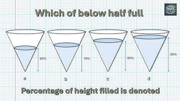 Which Height Fills Half the Volume in a cone? Explained #mathswithsas #mathproblems #mathtricks