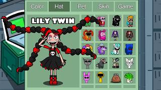 Lily Twin Sister (poppy) in Among Us ◉ 1000 iQ impostor funny