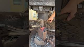 Episode 2: Dad forges kitchen knives with big iron spoon! #Traditional Ironworking