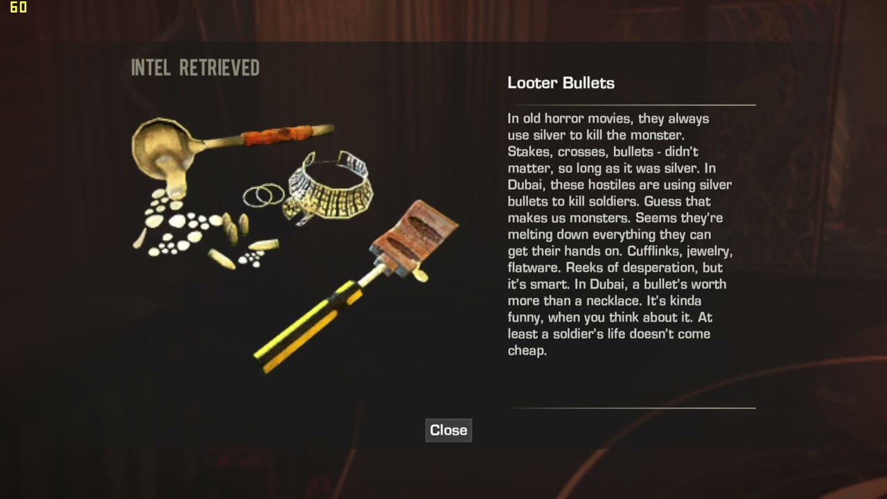 Spec Ops: The Line Intel Quotes - A Soldier Life Doesn't Come Cheap (Looter Bullets)