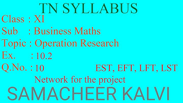 Ex 10.2 - Q.No 10 | 11th Business Maths| Operation Research| Tamil
