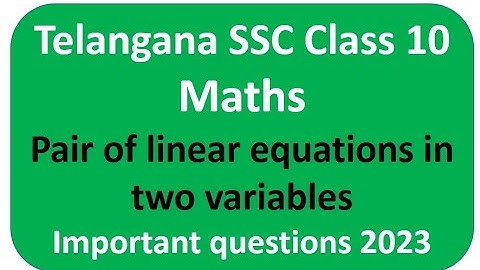 pair of linear equations in two variables. Maths pre final question paper 2023.