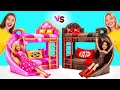 素晴らしいドールハウスを作ります バブルガム対チョコレート | クールなクリエイティブハック Super Hyper DO