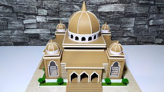 DIY  HOW TO MAKE A MINIATURE OF A MOSQUE FROM CARDBOARD #58 DOMES OF A MOSQUE