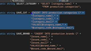 SU10 Save Category Brand Into SQL SERVER