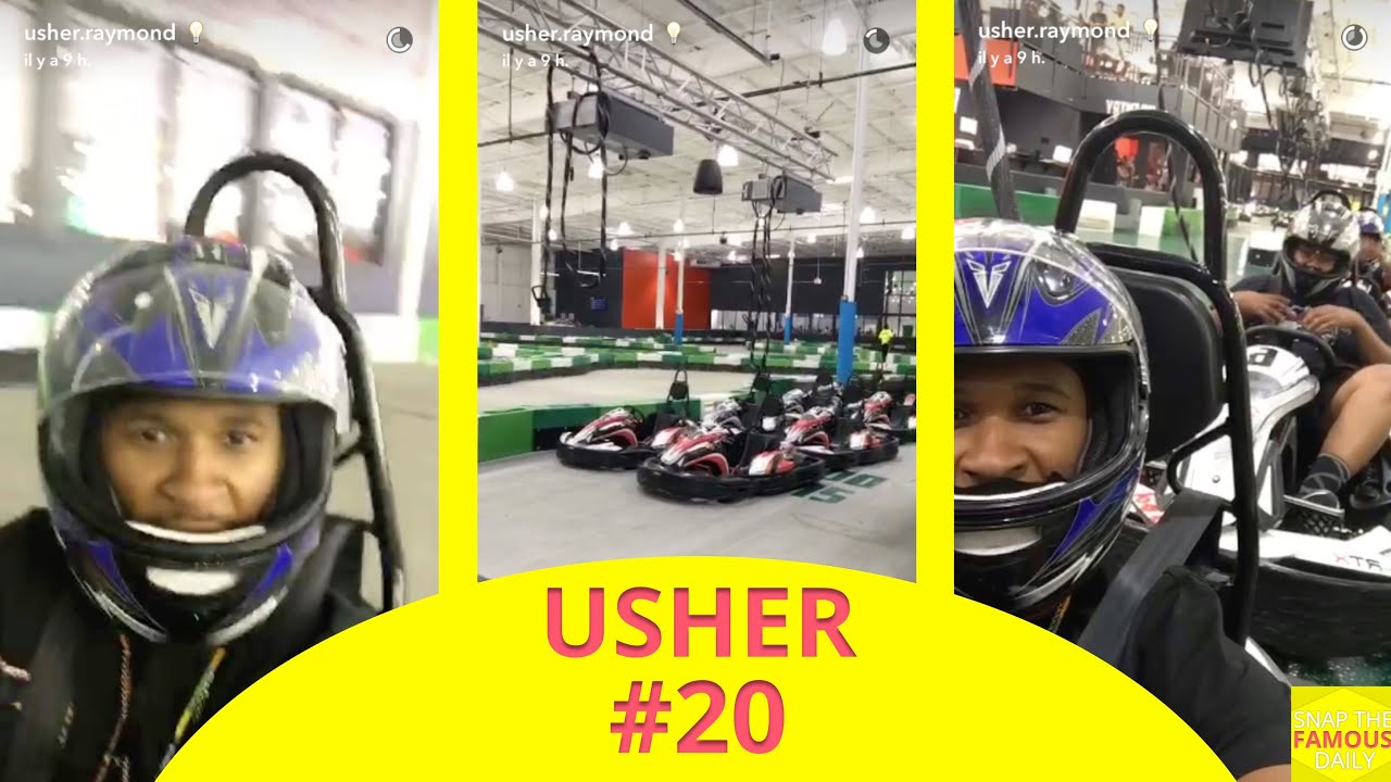 Usher kart racing - snapchat - august 28 2016