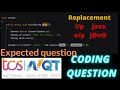 Strings replacement in java (Hindi) || TCS NQT Expected coding question | String Methods| placement