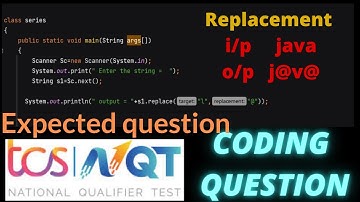 Strings replacement in java (Hindi) || TCS NQT Expected coding question | String Methods| placement