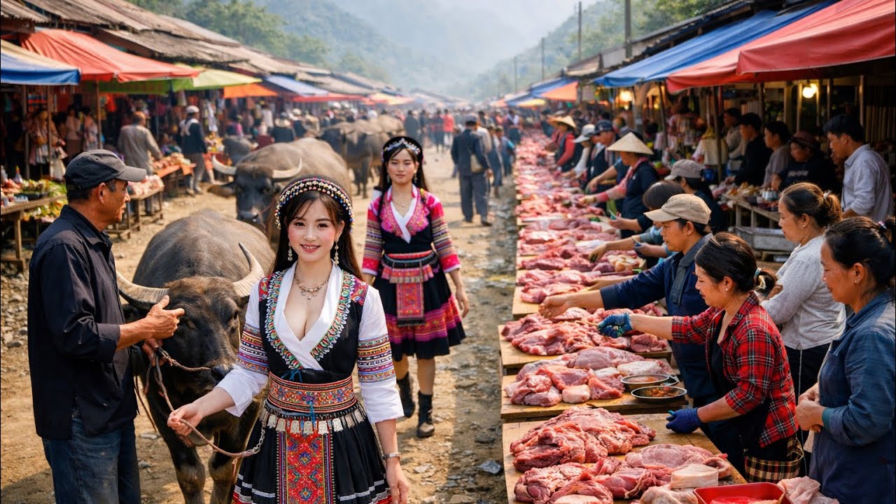 Discover the highland market selling the most unique livestock and specialties at the market.