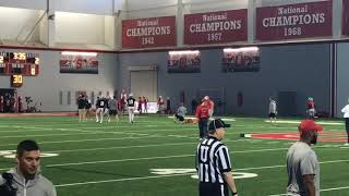 Ohio State quarterbacks in Day 1 of 2018 spring practice