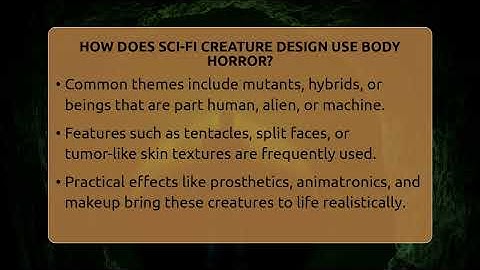 How Does Sci-fi Creature Design Use Body Horror? - The SciFi Reel