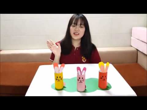 Video Tạo hình con thỏ từ lõi giấy vệ sinh - youtube