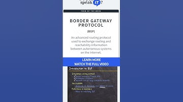 What is BGP? Border Gateway Protocol #networking
