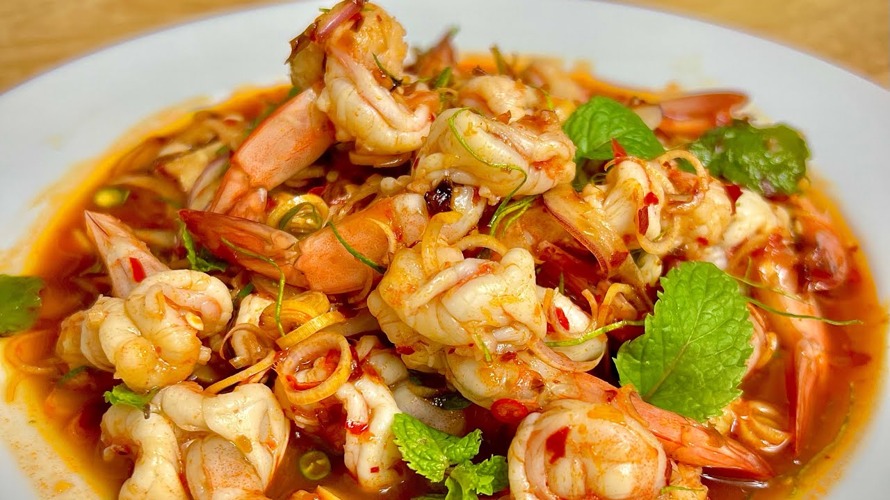 แจกสูตร“พล่ากุ้ง”กุ้งเด้งๆอร่อยแซ่บมากๆ