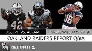 Raiders mailbag: karl joseph vs. johnathan abram, tyrell williams
projection, hard knocks rumors