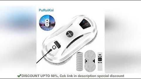 PuRuiKai AI Window Cleaning Robot Smart Automatic Cleaner Streak-Free for Windows/Tiles/Glass Doors