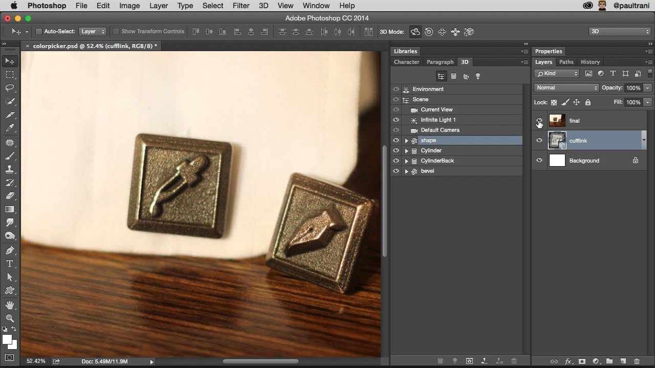How to Create Cufflinks in Photoshop