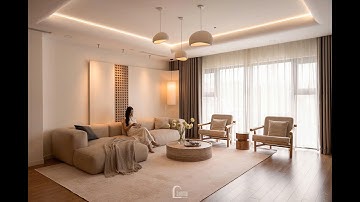Thiết kế thi công nội thất chung cư Hà Nội Paragon - Sự yên ả có gu phong cách Wabi Sabi mix Japandi