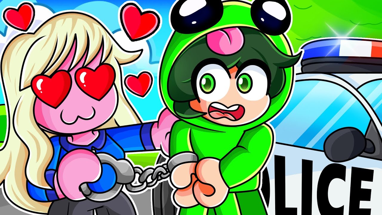 Девушка-полицейский SUS влюблена в меня в Roblox Driving Empire!