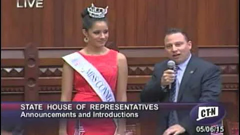 Rep. Sampson Welcomes Wolcott's Cynthia Dias, Miss...