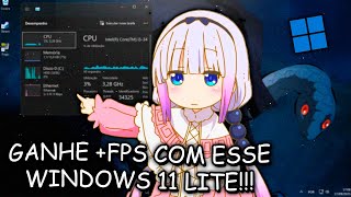 PEGUEI +100 DE FPS COM ESSE WINDOWS 11 LITE!!! DESEMPENHO MAIS FLUÍDO QUE WINDOWS 10🤩🤍 XOS 23H2