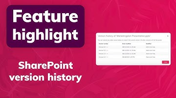 How to restore file versions with SharePoint version history - Workspace 365