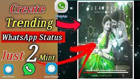 How to Create Trending WhatsApp Status Video | Avee player tutorial |