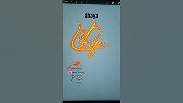 Signature design with shaya name #signature #logo #design   #shorts  #short #alahverdipour