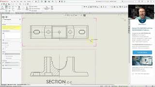 SolidWorks: Drawings Derived Views - Full Half Partial Section Views