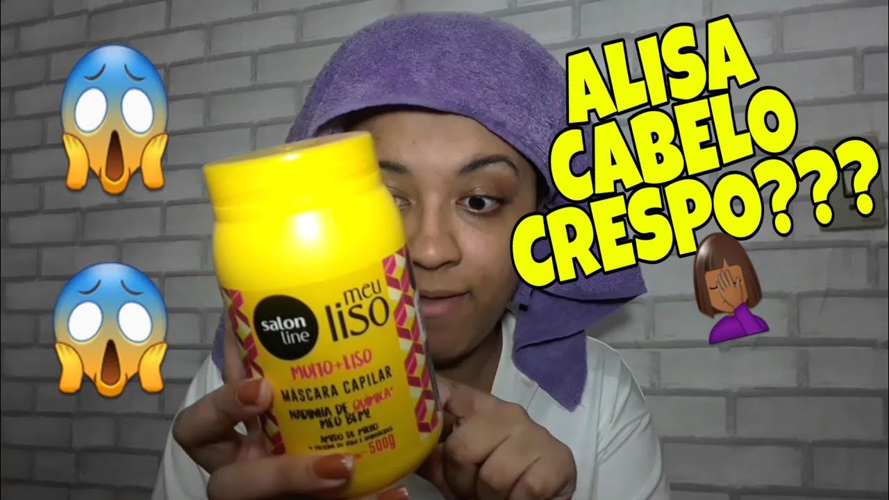 TESTANDO LINHA PRA CABELO LISO NO MEU CRESPO