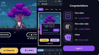 ВЫРАСТИ ДЕРЕВО И ЗАРАБОТАЙ - MomoAI крутая фармилка. Показал Claim наград, новые бонусы Draw