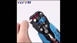 Automatic wire stripper and cable cutter pliers for stripping, cutting, crimping, and terminal work