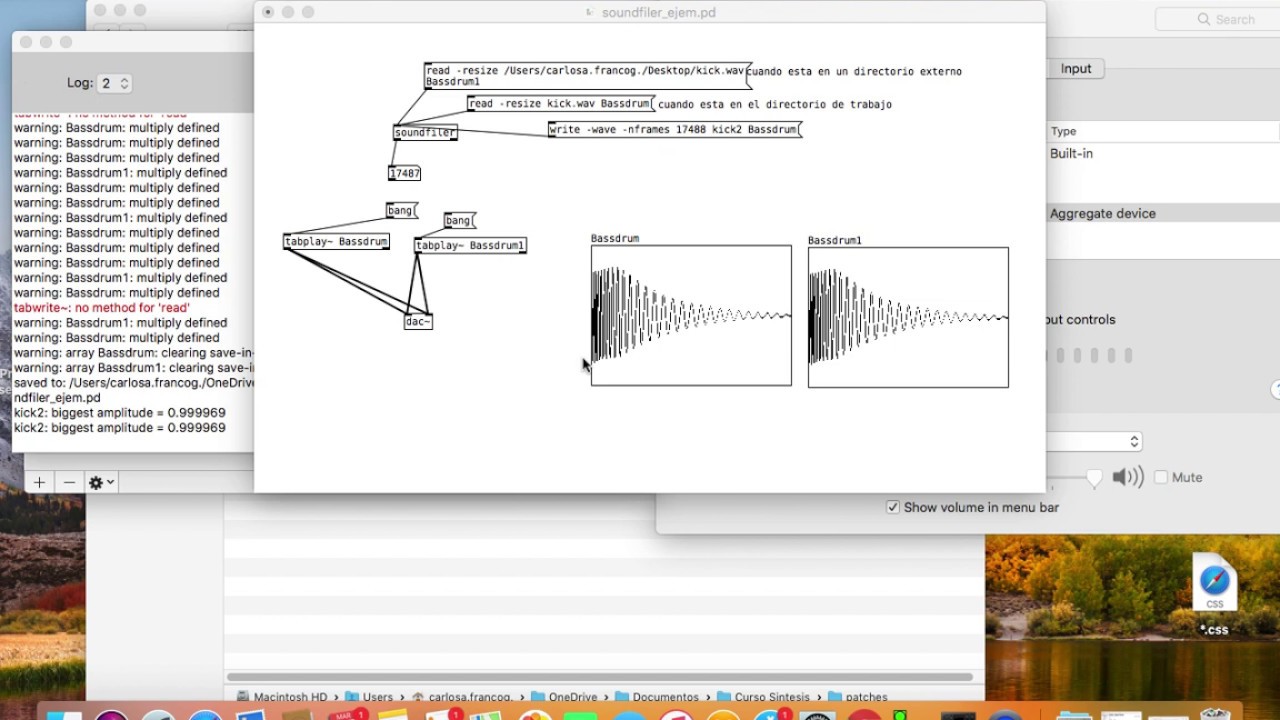 Pure Data Soundfiler Open Panel Utilización del módulo soundfiler en Pure Data - YouTube