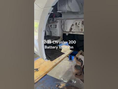2012-2015 Chrysler 200 battery location - YouTube