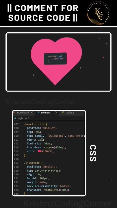 I love You Animation 😍 || HTML CSS JS || #shorts #htmlcss #love #heart ...